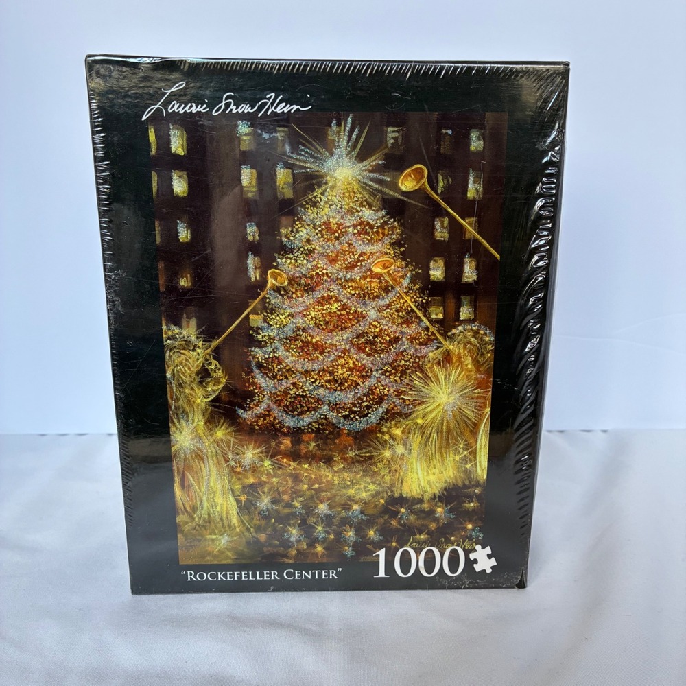 Laurie Snow Hein Rockefeller Center Jigsaw Puzzle 1000pc Xmas Tree Art NYC Angel